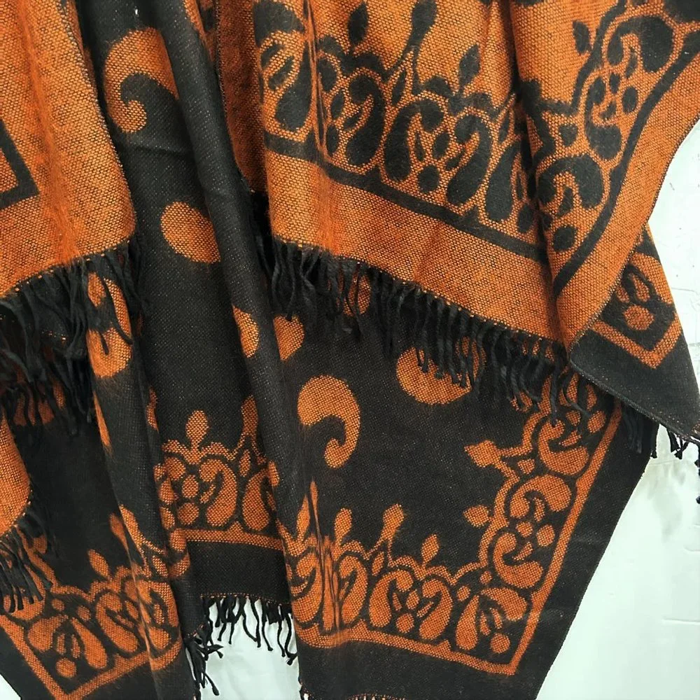 Reversible Open Poncho Wrap